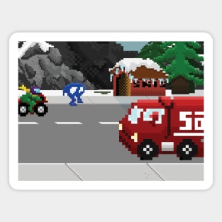 Horace goes Skiing ( Crossing the Road) Magnet